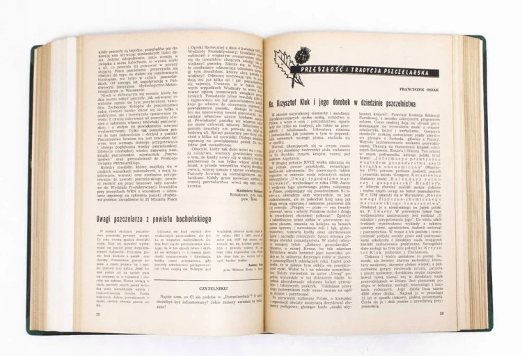 STARE CZASOPISMO - PSZCZELARSTWO, ROCZNIK 1958 / 1959
