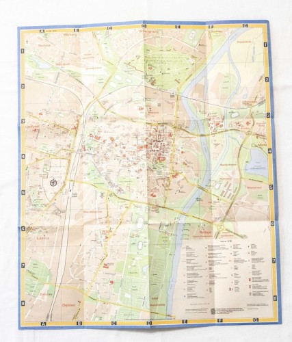STARA MAPA POZNAŃ 1988