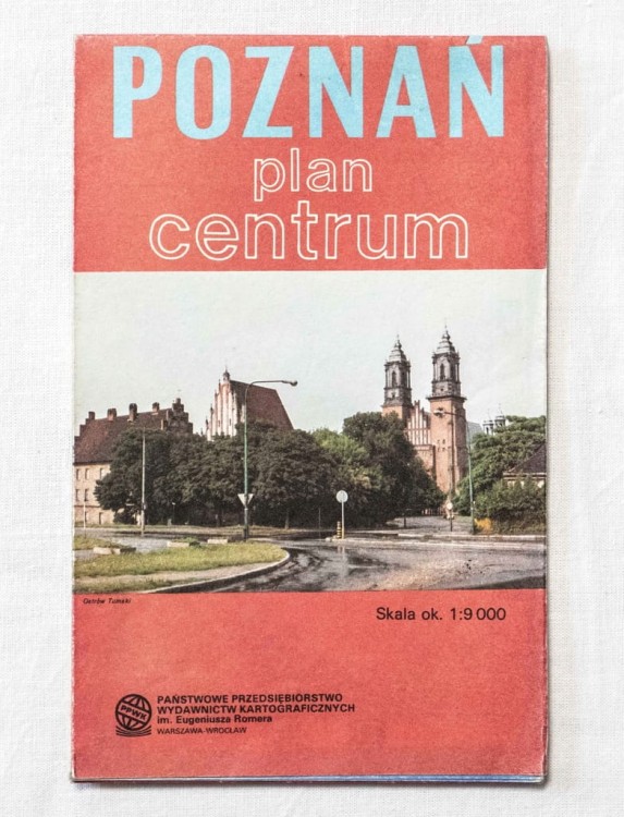 STARA MAPA POZNAŃ 1988