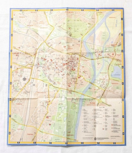 STARA MAPA POZNAŃ 1988