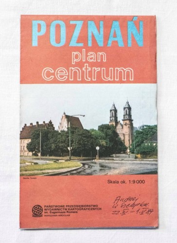 STARA MAPA POZNAŃ 1989