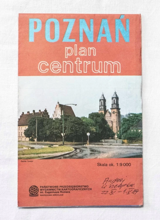 STARA MAPA POZNAŃ 1989