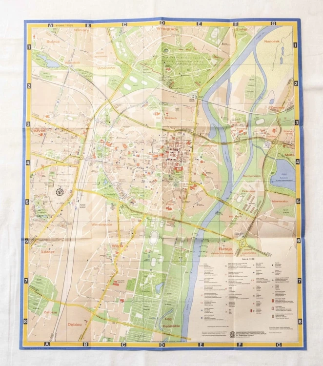 STARA MAPA POZNAŃ 1989