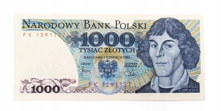Polska, PRL (1944 - 1989), 1000 ZŁOTYCH 1.06.1982, seria FK
