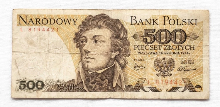 500 ZŁOTYCH 15.06.1974, seria L. st.4/5