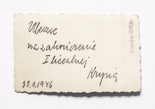 STARA FOTOGRAFIA - MŁODA KOBIETA, OSTRÓW WIELKOPOLSKI 1946