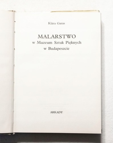 STARA KSIĄŻKA MALARSTWO W MUZEUM SZTUK PIĘKNYCH W BUDAPESZCZCIE 1975