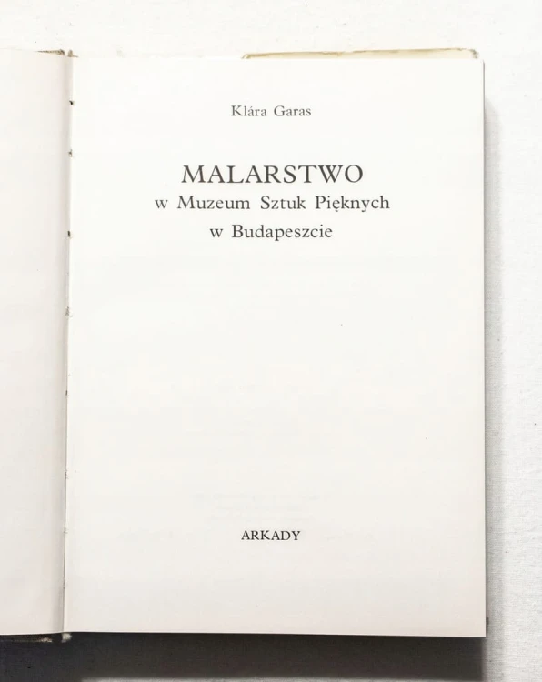 STARA KSIĄŻKA MALARSTWO W MUZEUM SZTUK PIĘKNYCH W BUDAPESZCZCIE 1975