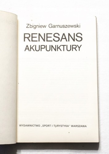 STARA KSIĄŻKA RENESANS AKUPUNKTURY 1990