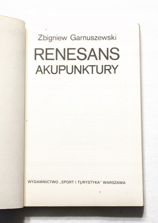 STARA KSIĄŻKA RENESANS AKUPUNKTURY 1990
