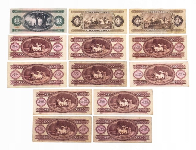 Węgry, zestaw 13 banknotów