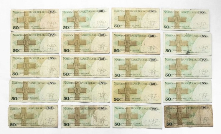 ZESTAW BANKNOTÓW PRL 50 ZŁ - nr 6