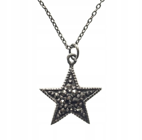 STARY SREBRNY WISIOREK 925 Z KAMIENIAMI GWIAZDKA