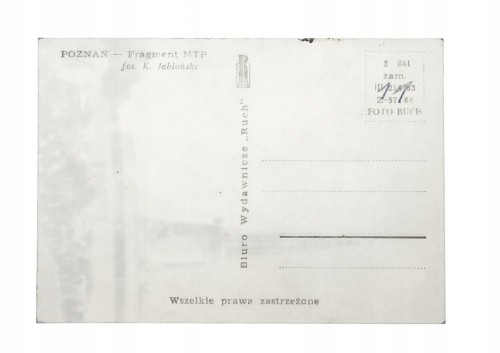 POZNAŃ - MIĘDZYNARODOWE TARGI POZNAŃSKIE MTP l. 60