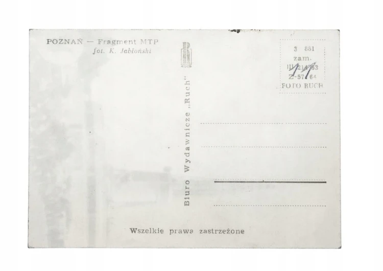 POZNAŃ - MIĘDZYNARODOWE TARGI POZNAŃSKIE MTP l. 60