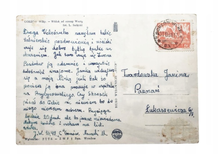 GORZÓW WIELKOPOLSKI - WIDOK OD STRONY WARTY 1961