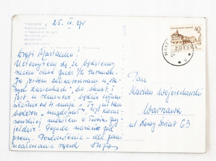 NAŁĘCZÓW - FRAGMENT PARKU 1967