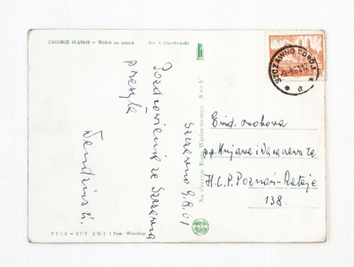 ZAGÓRZE ŚLĄSKIE - WIDOK NA ZAMEK 1961