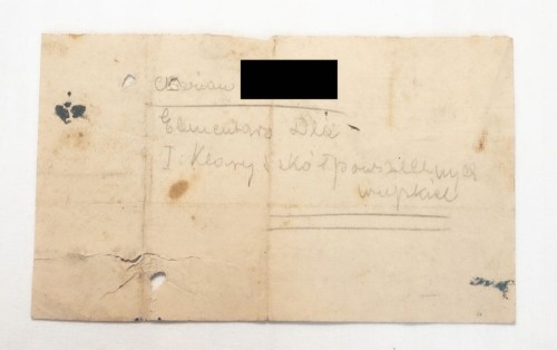 STARE PISMO, PRZEWÓZ TOWARU, ROSTARZEWO 1948