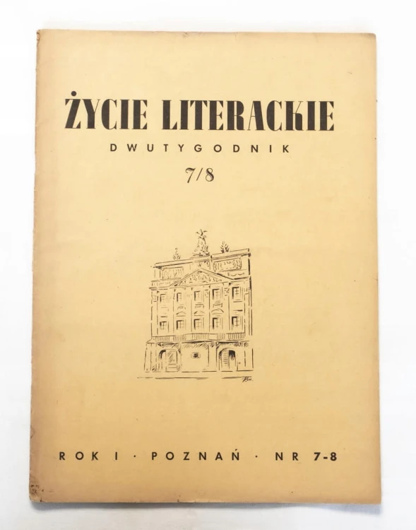 STARY TYGODNIK ŻYCIE LITERACKIE, NR. 7/8 1945 POZNAŃ