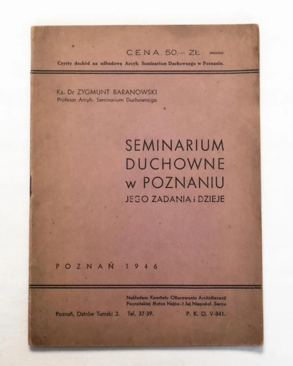 STARA KSIĄŻKA SEMINARIUM DUCHOWNE, POZNAŃ 1946