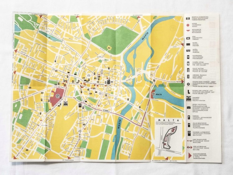 STARA MAPA POZNAŃ 1969