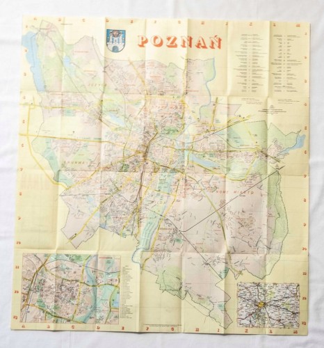 STARA MAPA POZNAŃ 1985