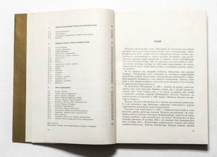 STARA KSIĄŻKA POWSTANIE WIELKOPOLSKIE (60 ROCZNICA) KATALOG ŹRÓDEŁ 1978