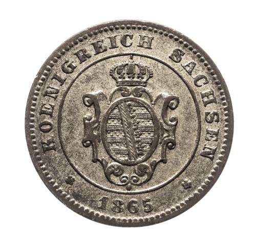 Niemcy, Saksonia, 1 grosz 1865 rok.