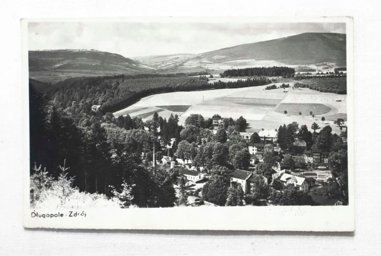 DŁUGOPOLE ZDRÓJ - PANORAMA, WIDOK OGÓLNY 1954