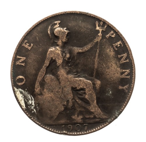 ANGLIA 1 PENNY 1907 r EDWARD VII st.3-