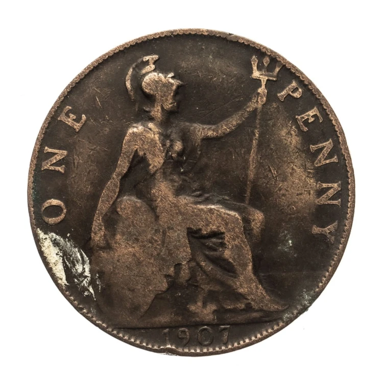 ANGLIA 1 PENNY 1907 r EDWARD VII st.3-