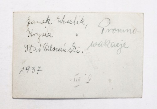 STARA FOTOGRAFIA - WAKACJE, PROMNO 1937
