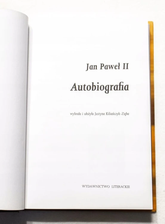 STARA KSIĄŻKA JAN PAWEŁ II - AUTOBIOGRAFIA 2005