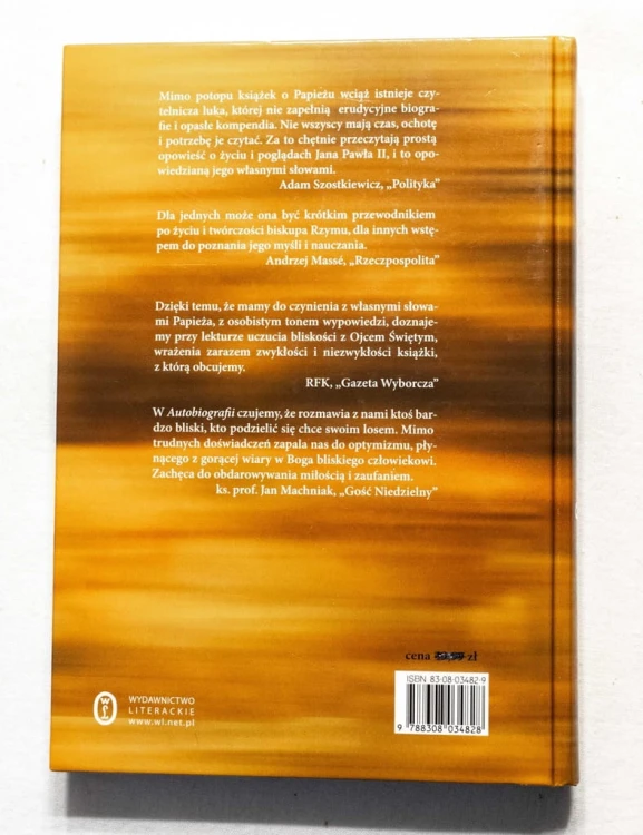 STARA KSIĄŻKA JAN PAWEŁ II - AUTOBIOGRAFIA 2005