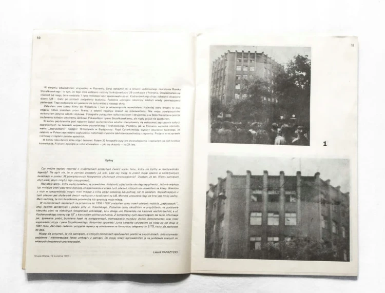 STARA KSIĄŻKA - ULICA KOCHANOWSKIEGO 28/29 CZERWCA 1956, POZNAŃ (1981)