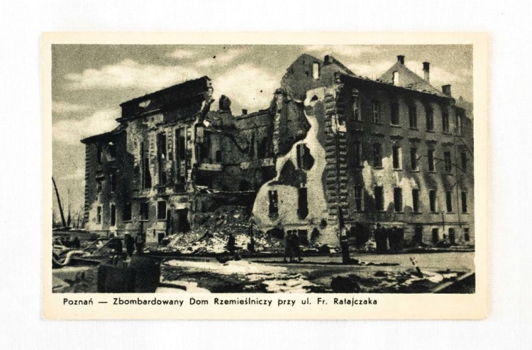 POZNAŃ - ZBOMBARDOWANY DOM RZEMIEŚLNICZY (zniszczony Poznań)