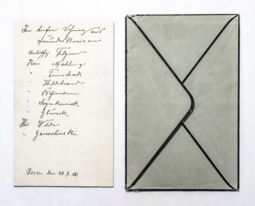 STARY LIST - HERZLICHE CEILNAHME, POZNAŃ 1918