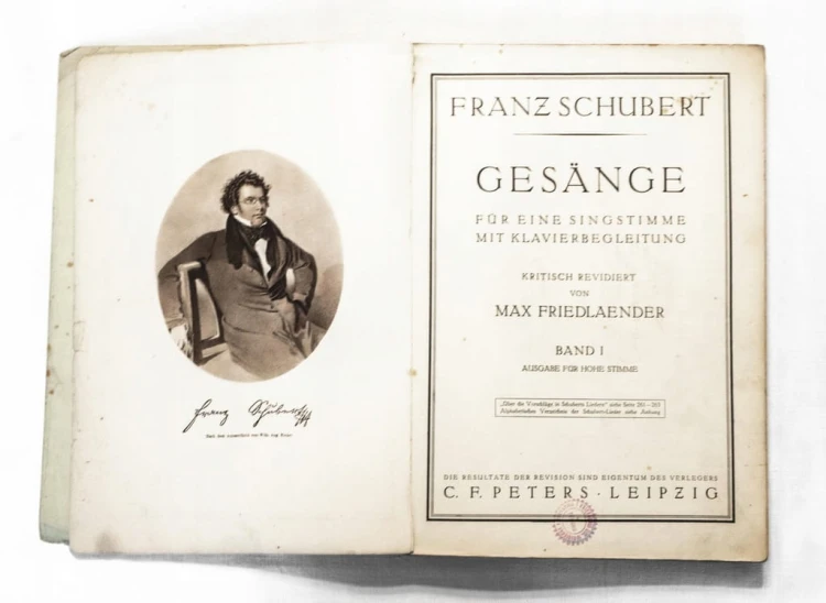 STARA KSIĄŻKA - NUTY NIEMIECKIE, SCHUBERT, GESANGE ALBUM BAND I