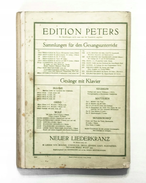 STARA KSIĄŻKA - NUTY NIEMIECKIE, SCHUBERT, GESANGE ALBUM BAND I