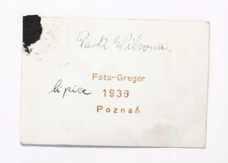 STARA FOTOGRAFIA - POZNAŃ, PARK WILSONA 1939