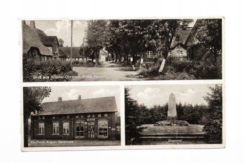 POCZTÓWKA NIEMCY, WASTER-OHRSTEDT (HUSUM) 1942