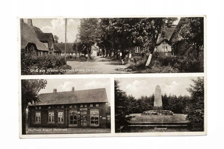 POCZTÓWKA NIEMCY, WASTER-OHRSTEDT (HUSUM) 1942