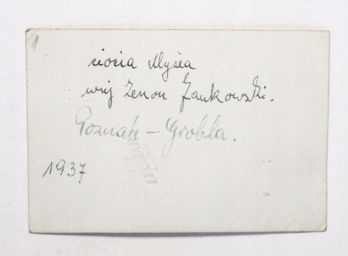 STARA FOTOGRAFIA - RODZICE Z DZIECKIEM W WÓZKU, POZNAŃ GROBLA 1937