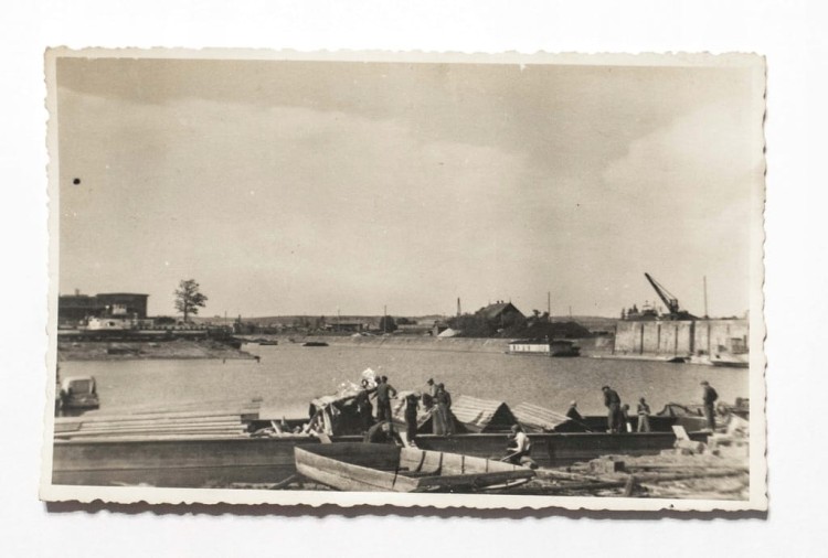 STARA FOTOGRAFIA - ZALEW, JEZIORO, PORT II RP
