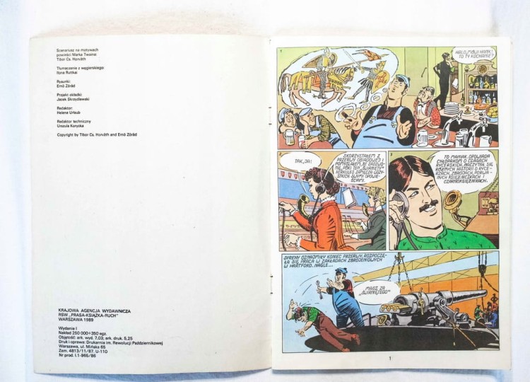 KOMIKS JANKES NA DWORZE KRÓLA ARTURA 1989