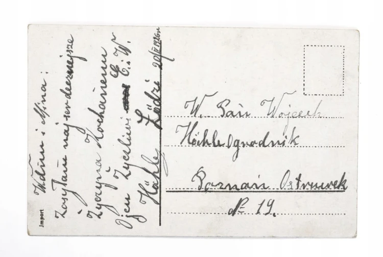 POCZTÓWKA IMIENINOWA - ŁÓDŹ / POZNAŃ (OSTRÓWEK) 1926