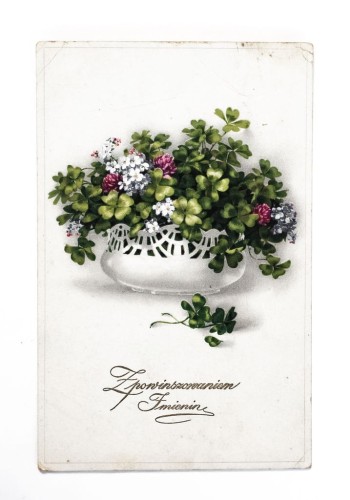 POCZTÓWKA IMIENINOWA - ŁÓDŹ / KOBYLNIKI 1923