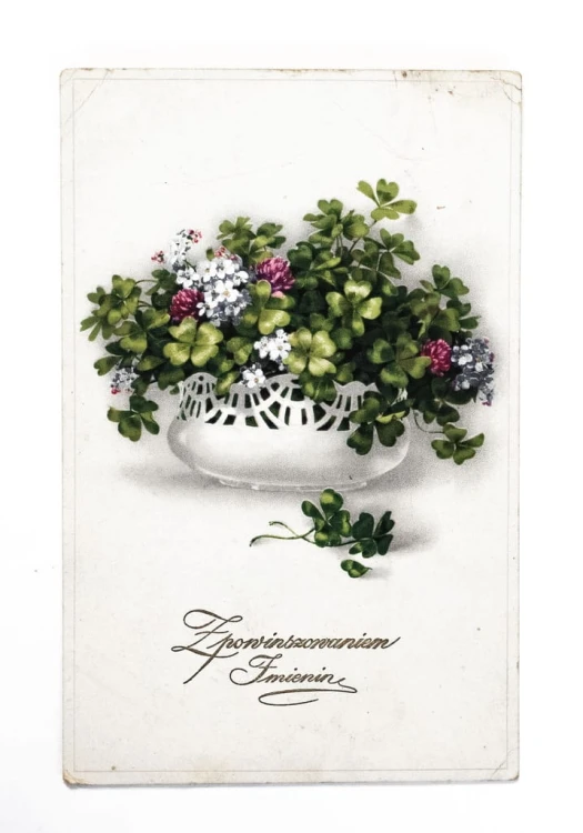 POCZTÓWKA IMIENINOWA - ŁÓDŹ / KOBYLNIKI 1923