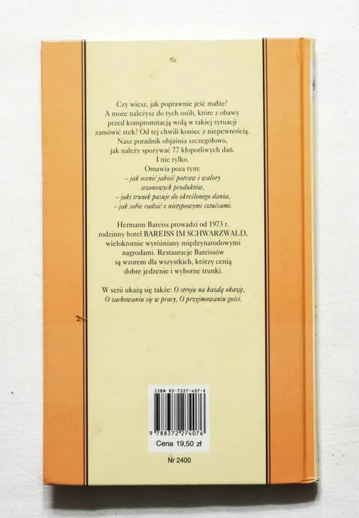 STARA KSIĄŻKA O ZACHOWANIU SIĘ PRZY STOLE 1999
